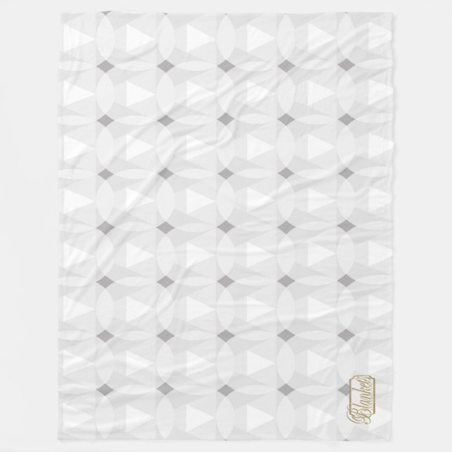 Couverture blanche d'ouatine de cercle de diamant (Devant)