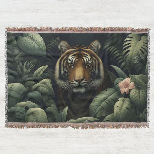 Couverture Blanche Tiger Tissé Majestic et Tapisserie