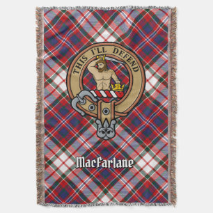 Couverture Blason du clan MacFarlane sur tartan de cérémonie