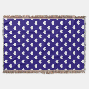 Couverture Bleu Blanc amour Coeur Motif Design