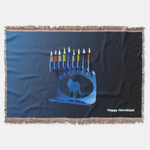 Couverture Bleu brillant Chanukkah Menorah