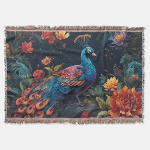 Couverture Bleu élégant et gamme Peacock Star Jardin plein