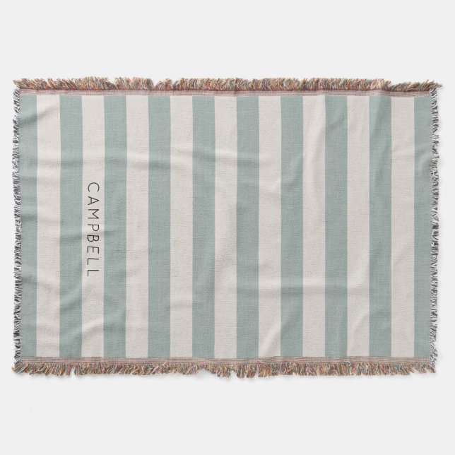 Couverture Bleu et ivoire Nom Monogramme | Agritourisme (Devant)
