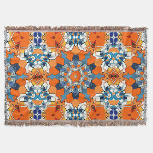 Couverture Bleu Et Orange Abstrait