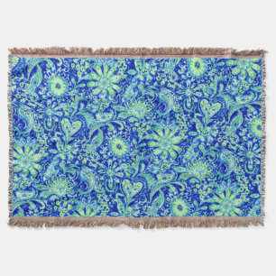 Couverture Bleu floral lancette