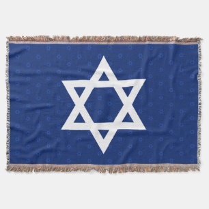 Couverture Bleu marine blanc d'étoile de David