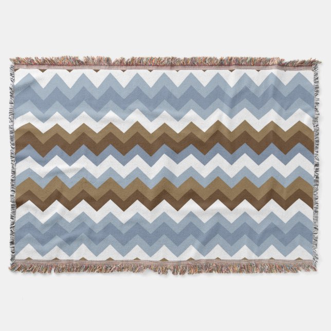 Couverture Bleu-Nuetral Zig Zag (Devant)
