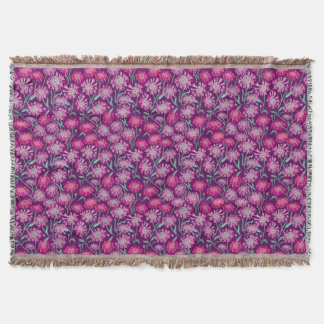 Couverture Bleuets au crayon rose burgundy