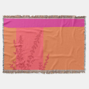 Couverture Blocs De Couleurs Feuille Rose Et Orange Chaud