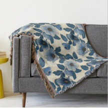 Blue Floral Gold Parties scintillant japonais Ukiy