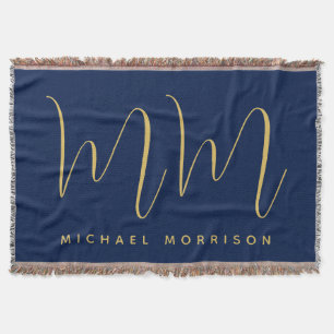Couverture Blue Gold Colours Professionnel Lettres initiales