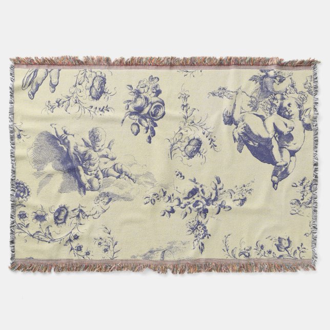Couverture Blue Toile France Pays Cherub Motif (Devant)