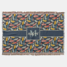Boho Feathered Whimsy Blanket tissée