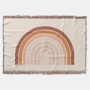Couverture Boho Rainbow Beige Terracotta