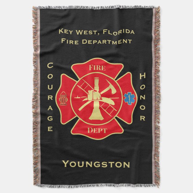 Couverture Bold Firefighter Maltese Cross Art (devant Vertical)