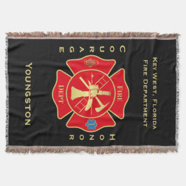 Couverture Bold Firefighter Maltese Cross Art