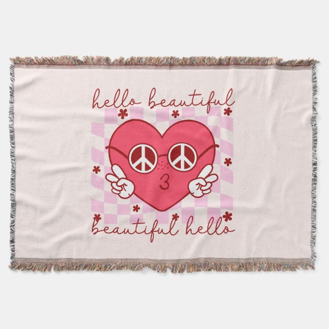 Couverture Bonjour Beau Coeur Rose (Devant)