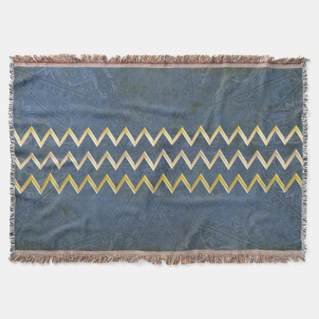 Couverture Bordure d'or - zigzag + votre dos et votre texte (Devant)