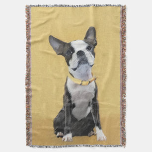 Couverture Boston Terrier Peinture - Cute Original Chien Art