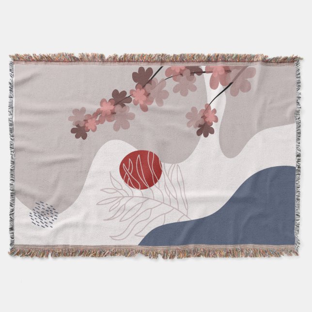 Couverture Botanique Boho Blue Magenta (Devant)