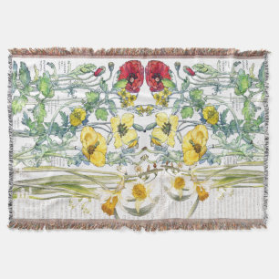 Couverture botanique de jet de fleurs de narcisse