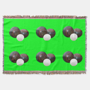 Couverture Boules De Pelouse vintages Sur Vert,