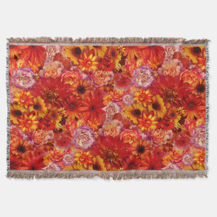 Couverture Bouquet Rojo brillant Floral Rich Rouge Hot Daisée