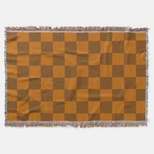 Couverture Bouton À damiers Brown