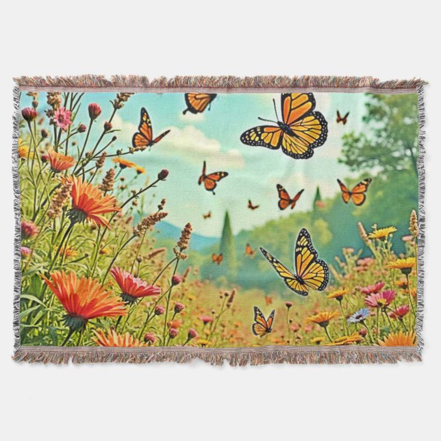 Couverture Bouton Fleur sauvage vibre Joy Design (Devant)