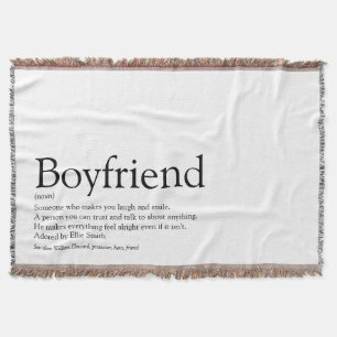 Couverture Boyfriend Définition Cool Amusant noir et blanc