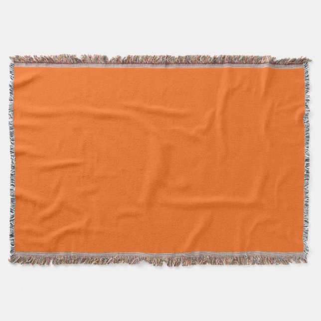 Couverture Bright Tiger Orange Solide couleur Impression (Devant)