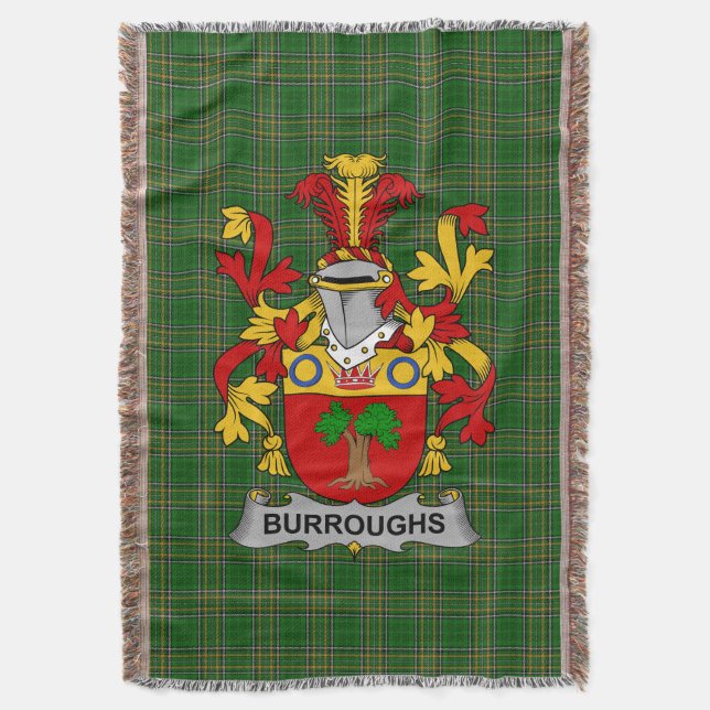 Couverture Brûlures irlandaises Manteau d'armoiries familiale (devant Vertical)