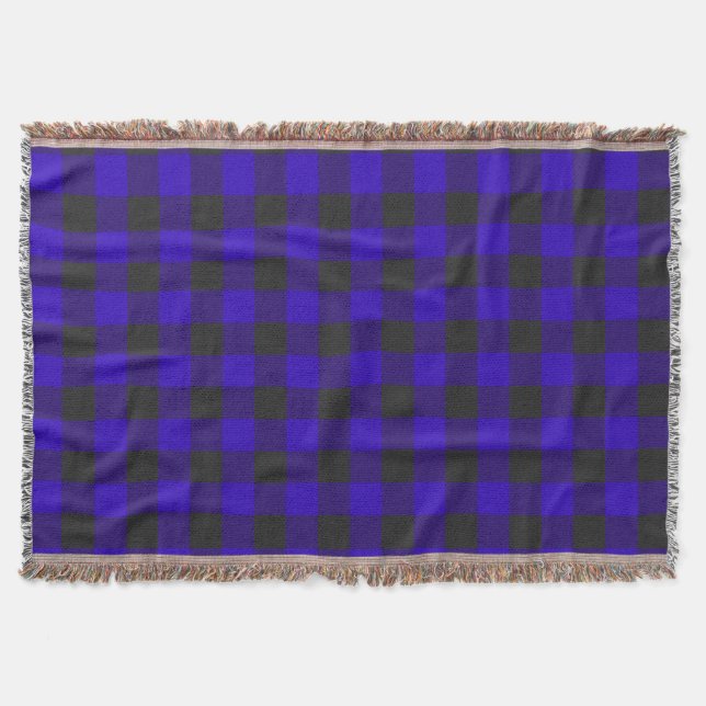 Couverture Buffalo Plaid Royal Blue Check (Devant)