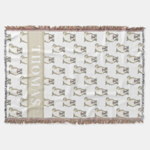 Couverture Bulldog anglais personnalisé (Brindle)