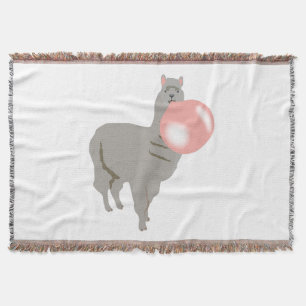 Couverture Bulle de gomme Llama soufflant bulle