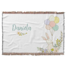 Bunny and balloons Blanket