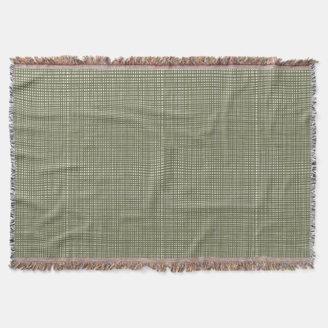 Couverture Cabincore Gingham Vert de Noël Chancelant (Devant)