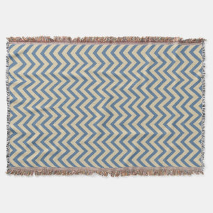 Couverture Cachemire Modes d'épices bleues Chevrons