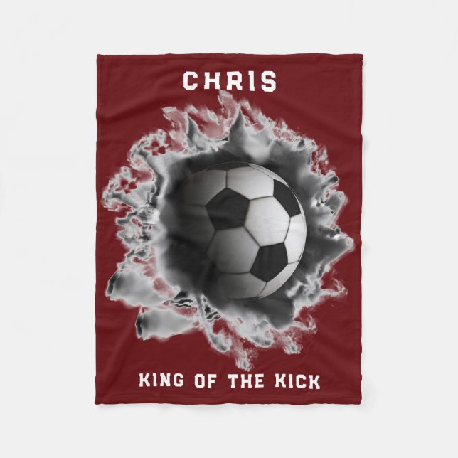Couverture cadeau de soccer personnalisée (Devant)