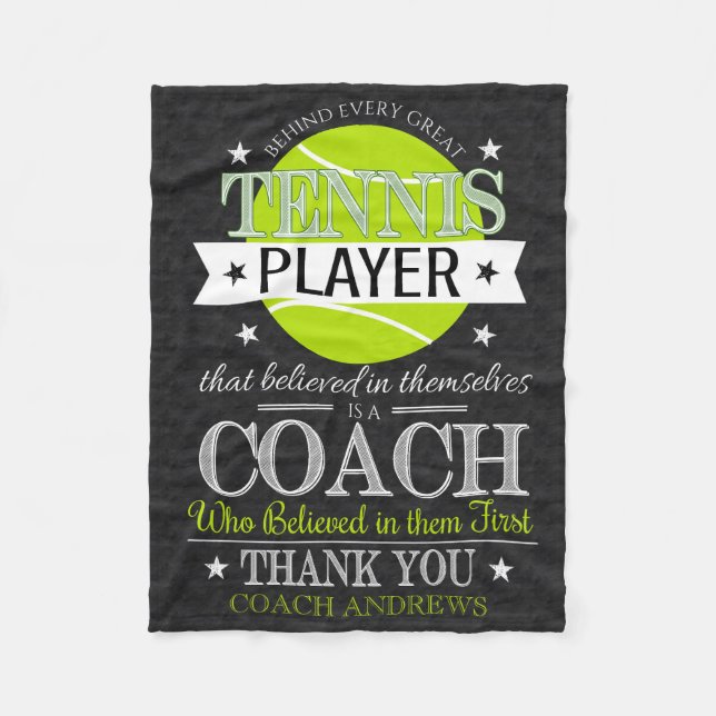 Couverture cadeau Merci entraîneur de tennis (Devant)