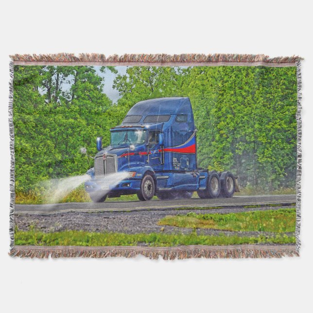 Couverture Camion lourd bleu sans la route de charge (Devant)