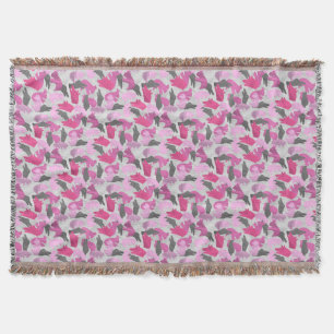 Couverture Camouflage animal Silhouette rose