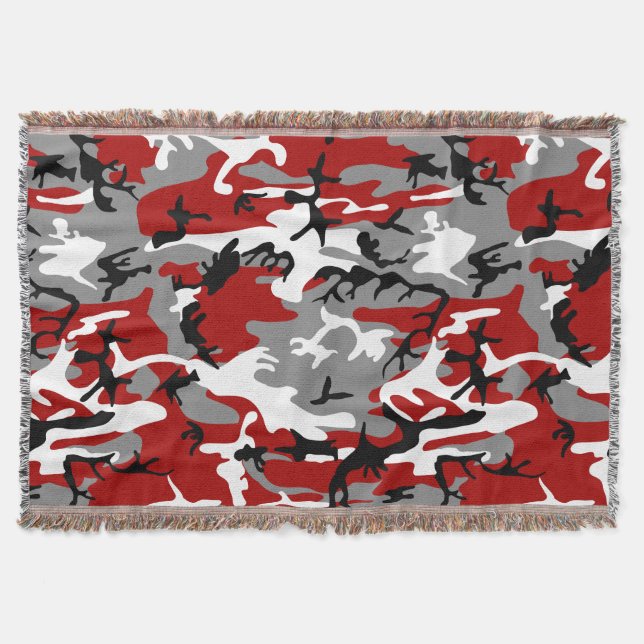 Couverture Camouflage rouge et gris, Militaire, Armée (Devant)