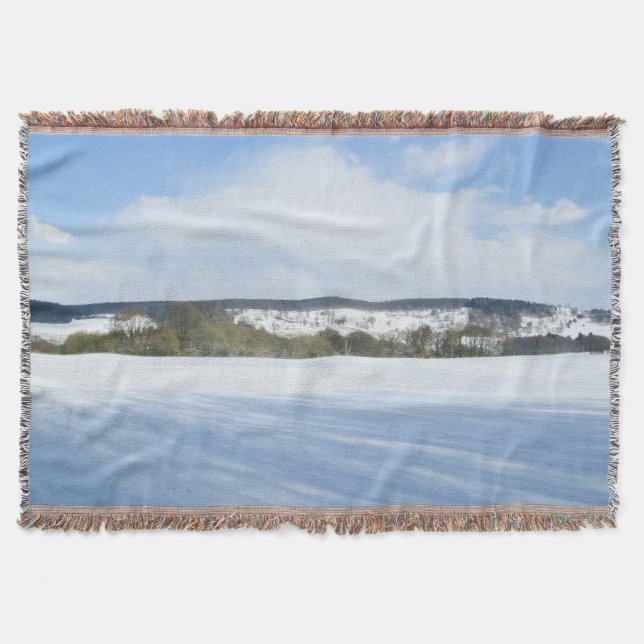 Couverture Campagne anglaise en hiver - Personnalisé (Devant)