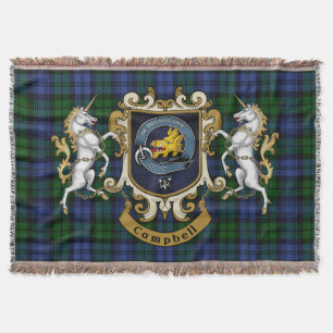 Couverture Campbell Clan Badge & Tartan