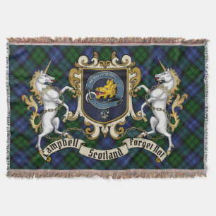 Couverture Campbell Clan Badge & Tartan