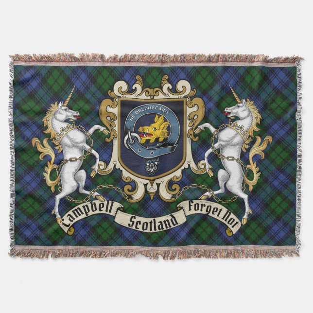 Couverture Campbell Clan Badge & Tartan (Devant)