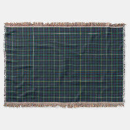 Couverture Campbell Clan Navy Blue and Green Tartan
