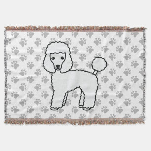 Couverture Caniche jouet blanc Chien de dessin animé mignon
