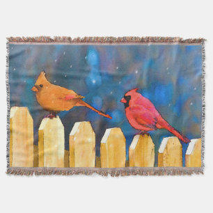 Couverture Cardinals on the Fence Painting - Art original